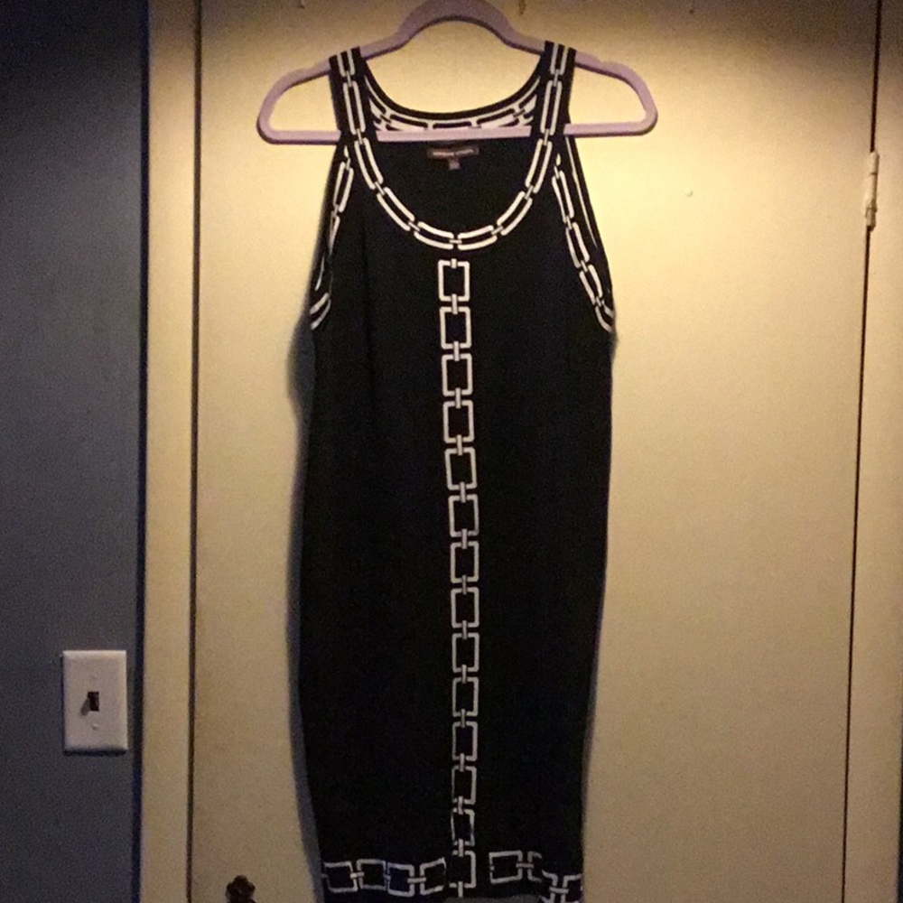 Adrienne Vittadini black & white dress
